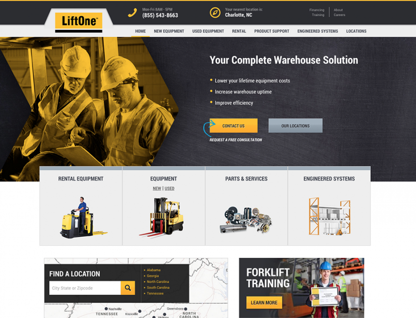 hyster websites digital marketing for material handling dealers mh equipment company
